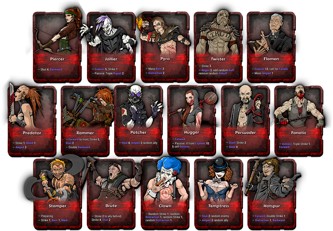 Dozens of allies and enemies